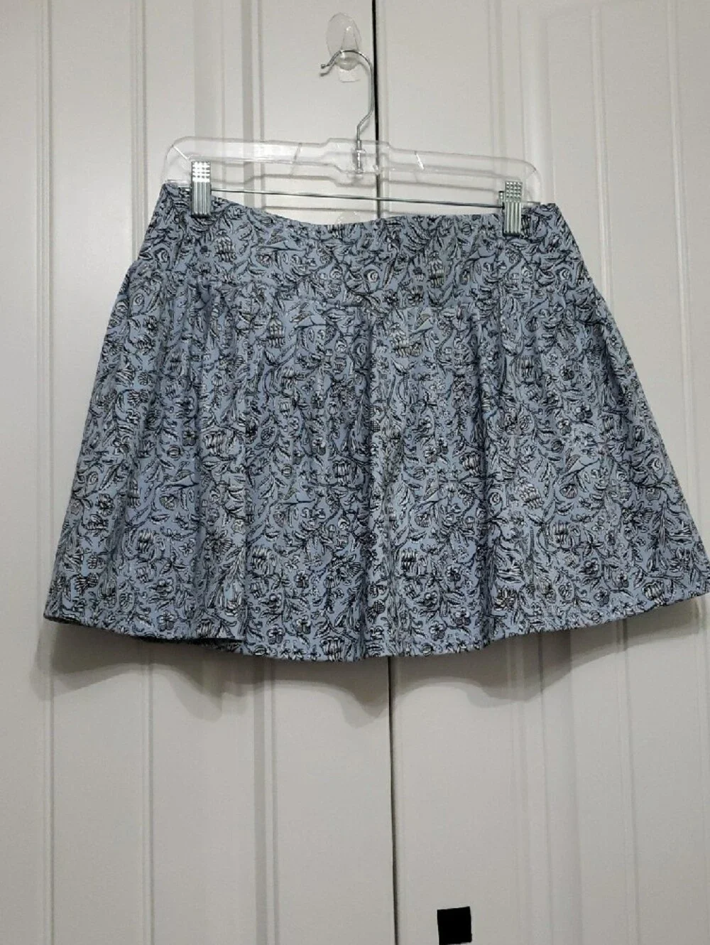 Laura Ashley Blue Floral A-Line Women's Skirt Size Large - Picture 6 of 8